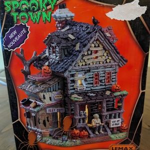 SpookyTown lighted building